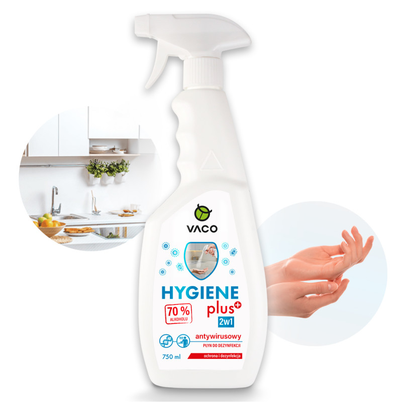 VACO Hygiene PLUS - Płyn do dezynfekcji rąk i powierzchni (trigger) - 750 ml 5901821959698