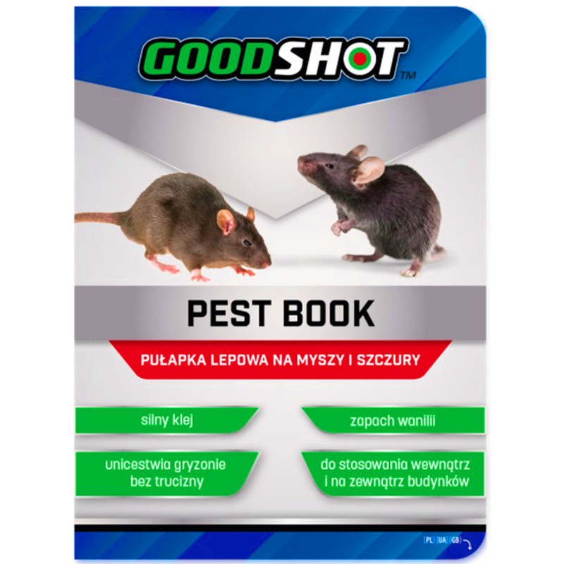 Lep na myszy szczury Ultra Mocny 21x15x1cm Smart PestBook GOODSHOT 5901821954563