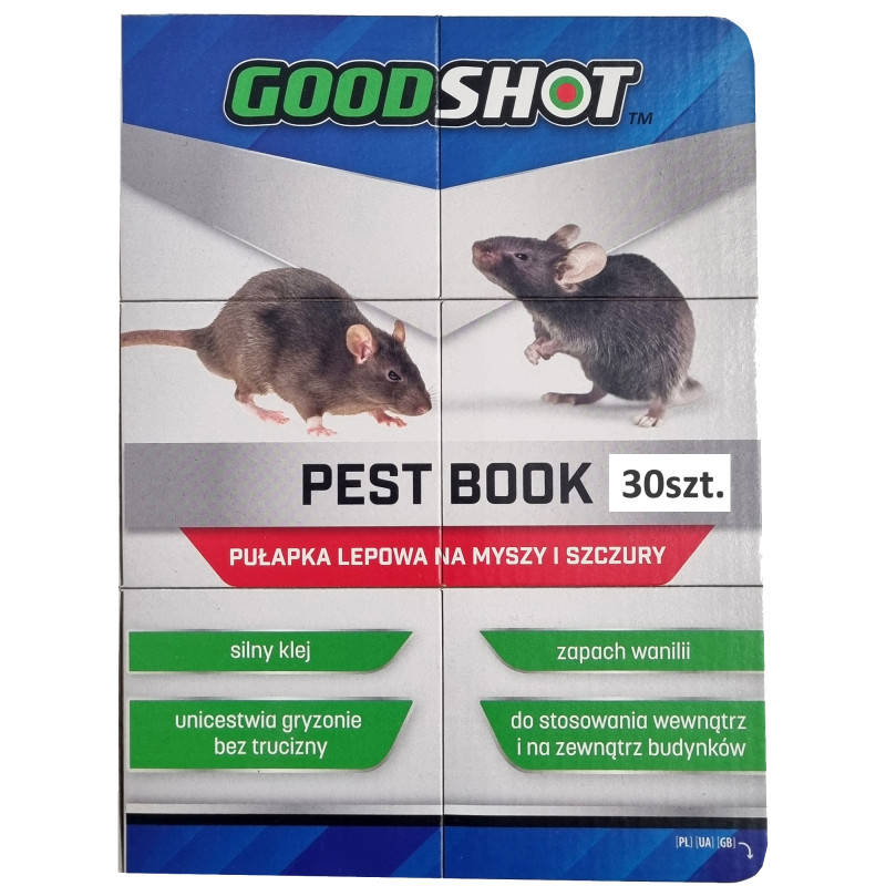 30x Lep na myszy szczury Ultra Mocny BIGsmart PestBook 31,5x21x1cm GOODSHOT 5901821954563